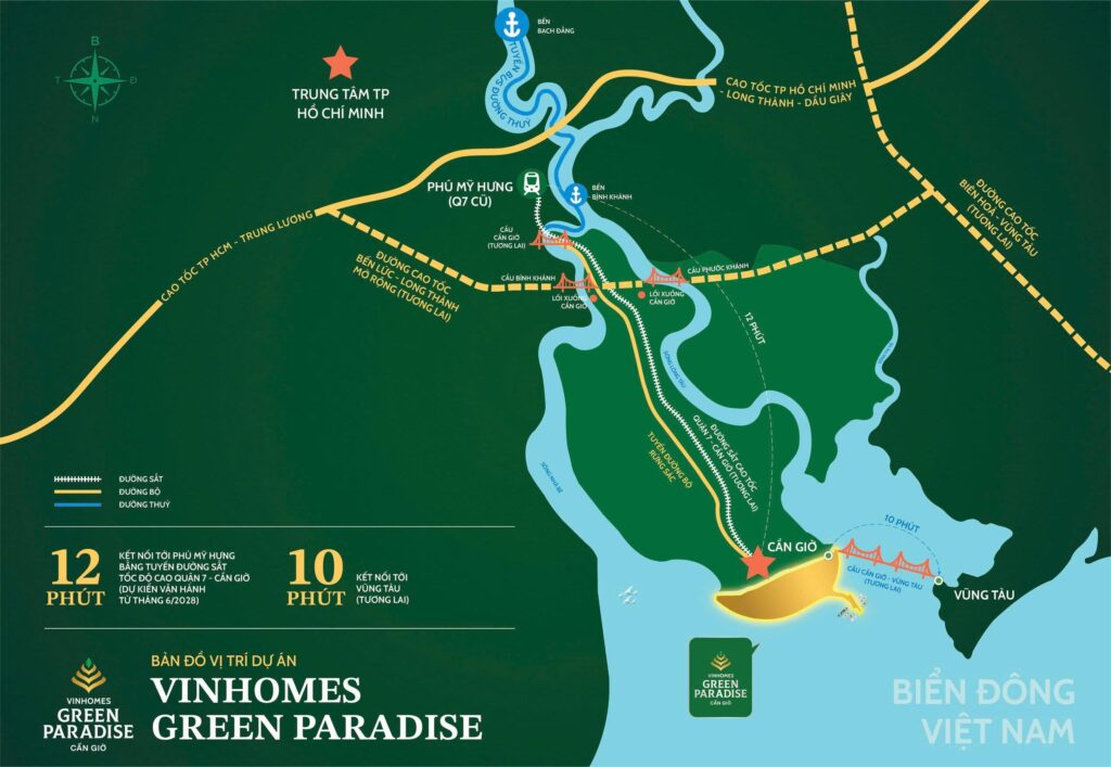 vị trí imperia green paradise nằm trong khu vinhomes green paradise cần giờ
